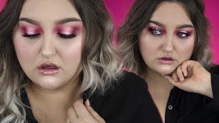 TRYING NEW MAKEUP | PINK HALO EYE Chatty Tutorial | MAC, KAT VON D etc..