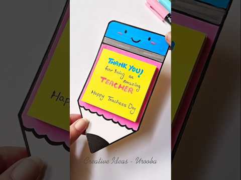 Happy teachers day card ❤️  easy diy card idea / Last minute teachers day card making at home