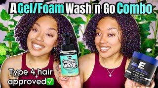 Type 4 Foam Gel Wash N Go Combo Extreme Definition #naturalhair #hairtutorial #productreview