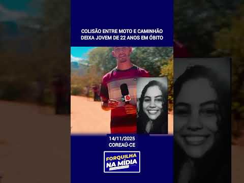 Colisão entre moto e caminhão deixa jovem de 22 anos em óbito na zona rural de Coreaú