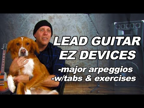 Major key Lead Guitar devices & major arpeggios lesson with tablature pt2