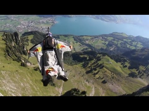 Wingsuit Gliding through the 'Crack' Gorge in Switzerland