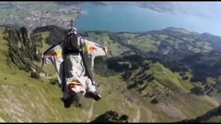 Wingsuit Gliding through the Crack Gorge in Switze