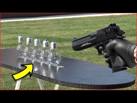 EXPERIMENT: BB Gun VS Light Bulbs 💡💥🔫