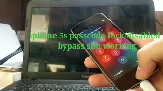 iphone 5s passcode/disabled bypass with network using windows