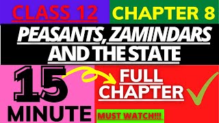 Peasants Zamindars and the State Chapter 8 || Class 12History NCERT   successmindsetbymridula