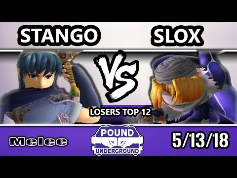 Pound Underground - SS | Stango (Marth) Vs. Slox (Sheik) - Smash Melee Losers Top 12