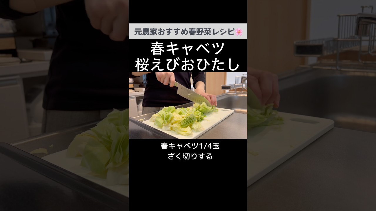 意外と絶品！春キャベツと桜えびのおひたし🦐