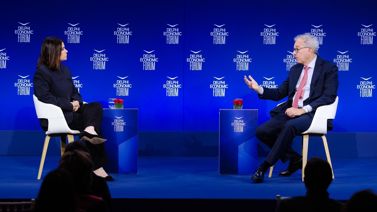 ESM MD Pierre Gramegna talked to Euronews' Maria Tadeo at the Delphi Economic Forum XI in Greece