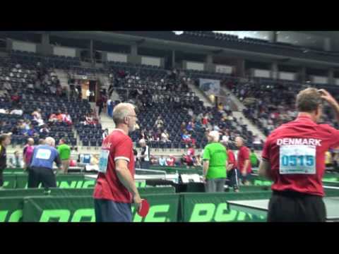 Pedersen Ramberg  Denmark vs Germany European Ch Veterans Liberec 2011 Table Tennis 16