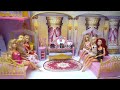 Barbie and Disney Princess Rapunzel, Elsa, Ariel, Cinderella and Sleeping Princess Morning Routine