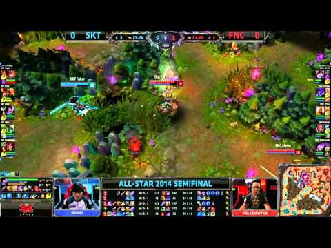 SKT (Faker Yasuo) VS Fnatic (xPeke Kayle) Game 1 Highlights - Allstars Paris 2014