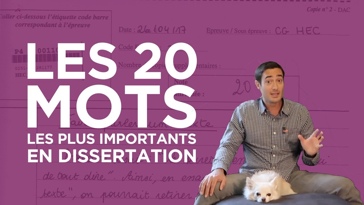 LES 20 MOTS LES PLUS IMPORTANTS EN DISSERTATION