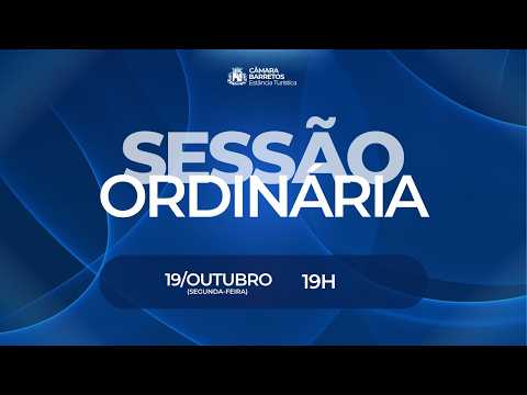 Sessão da Câmara Municipal de Barretos realizada em 19 de outubro de 2026; captura do vídeo oficial da TV Câmara.
