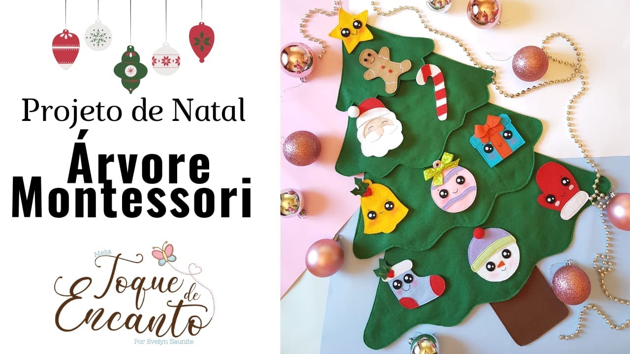 Árvore Montessori em Feltro DIY - Passo a Passo Com Molde Gratuito