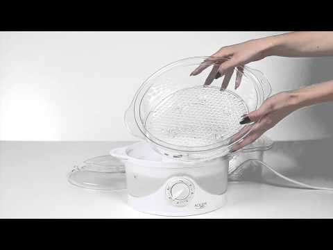 Garų puodas Adler | Baltas | 800 W W | Krepšelių skaičius 3 video