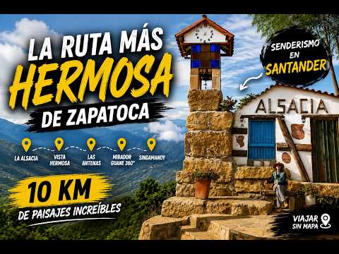 😱 La ruta más hermosa de Zapatoca, Santander | La Alsacia, Mirador Guane 360° y Sindamanoy (10 KM)