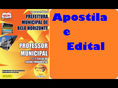 Apostila e Edital Concurso Prefeitura de BH 2015: Professor Ensino Fundamental