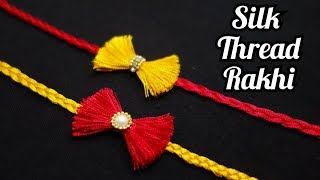 How to make Rakhi at home | Silk Thread Rakhi | Handmade Rakhi | Rakhi Designs | DIY Rakhi