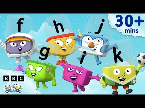 Letter Names F G H I J K 🔤 | Lesson Nine - Phonics Made Easy | Alphablocks