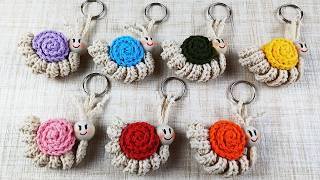 Adorable Crochet Snail Keychains | Perfect DIY Gift Idea