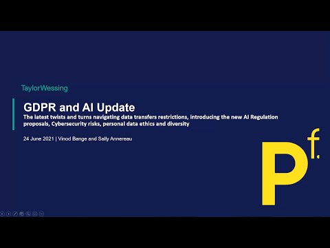 GDPR and AI update