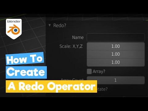 Blender Python Tutorial The Redo Operator Learn Python For Beginners