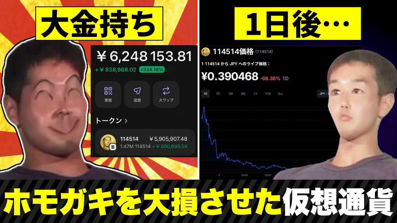 大量のホモガキを爆損させた114514コインについて解説