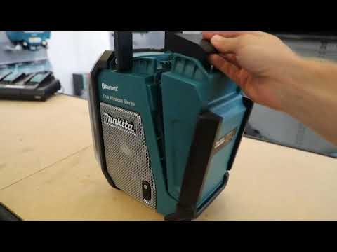 Makita Statybinis „bluetooth" grotuvas DMR203 10.8V - 18V, IP64 video