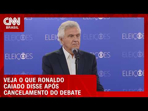 Ronaldo Caiado conversa com a imprensa após cancelamento do debate | CNN PRIME TIME