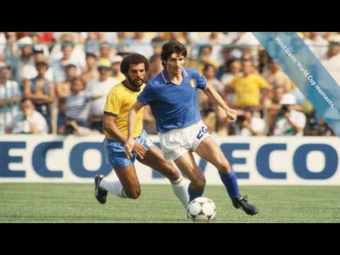 Paolo Rossi`s unforgettable hat-trick against brazil in 1982. Most iconic World Cup moments.