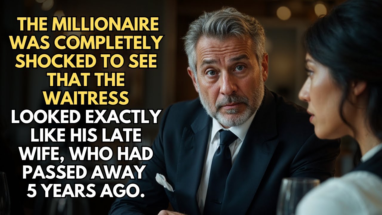 The Millionaire Was Completely Shocked To See That The Waitress Looked Exactly Like His Late Wife...