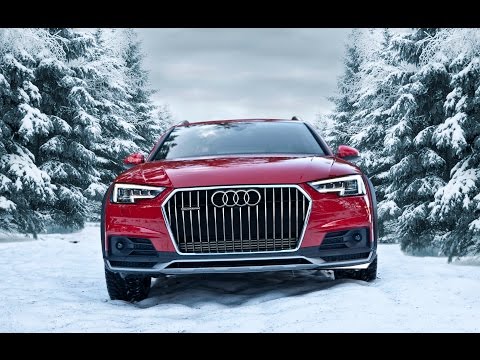 2017 Audi A4 Allroad 2.0TDI quattro in snowy forests in Tatra Mountains