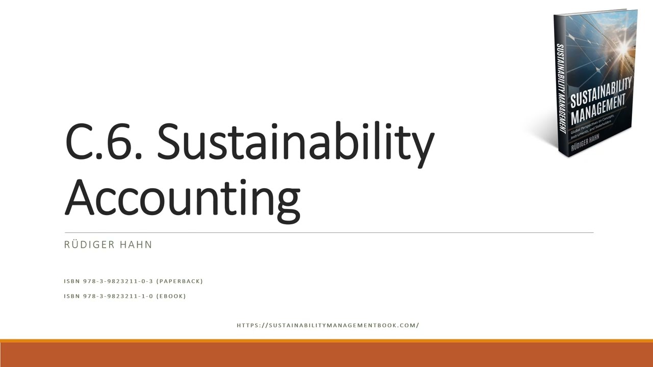 Sustainability Management: Sustainability Accounting