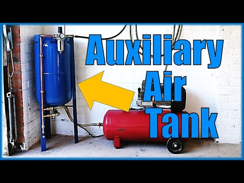 Making an auxiliary air tank from an old LPG gas bottle.