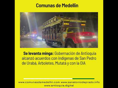 Se levanta mingaGobernación de Antioquia alcanzó acuerdos con  indígenas de San Pedro de Urabá,