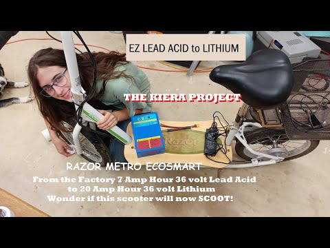 RAZOR ECO SMART Metro E Scooter Upgrade, Triple its battery capacity, converting to Lithium powered