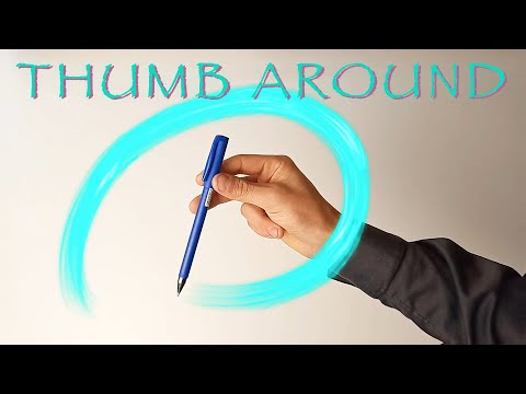 Thumb Around. Basic penspinning trick for beginners. Learn How to Spin A Pen - In Only 1 Minutes
