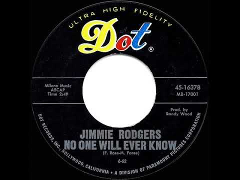 1962 HITS ARCHIVE: No One Will Ever Know - Jimmie Rodgers (45 single version)