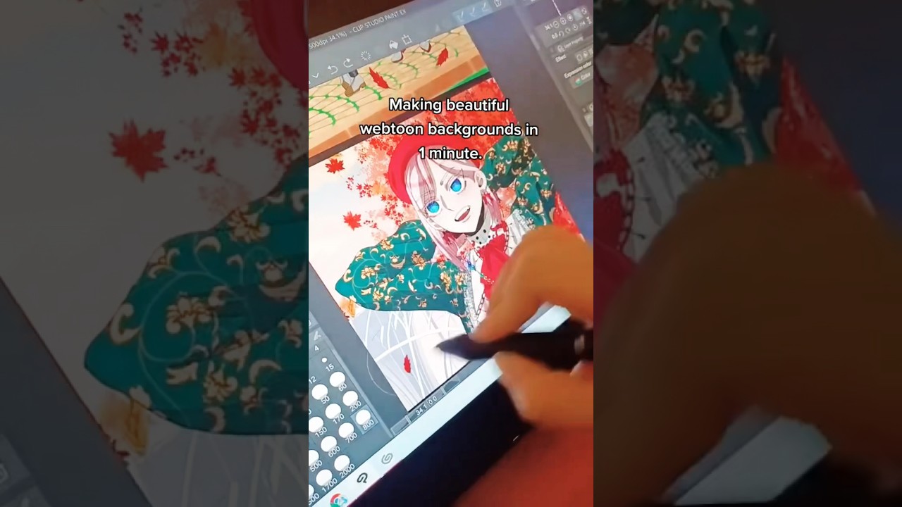 Make webtoon backgrounds in 1 minute ❤️ #webtoon #arttutorial #artshorts #shorts