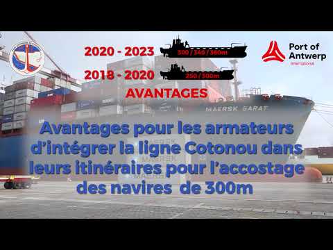 Les Premiers mastodontes des mers au Port de Cotonou grâce à l’accompagnement financier et technique de Enabel et du Port International d’Anvers (PAI) Les Premiers mastodontes des mers au Port de Cotonou grâce à l’accompagnement financier et technique de Enabel et du Port International d’Anvers (PAI)