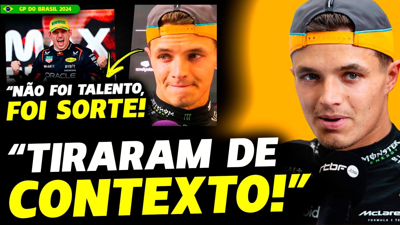 NORRIS ACUSA MÍDIA DE POLEMIZAR "CRITICAS" APÓS VITÓRIA DE VERSTAPPEN NO BRASIL| FÓRMULA 1 |GPEMCASA