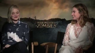 Lily James and Bella Heathcote- Pride and Prejudice and Zombies Interview