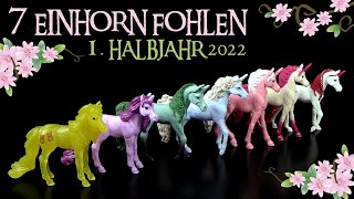 Schleich ® Bayala ® alle 7 Einhornfohlen zum 1. Halbjahr 2022 * Neuheit / New * (Deutsch / German)