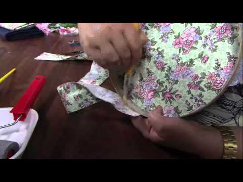 Mulher.com 14/02/2013 Flávia Feitosa - Caixa redonda com forração francesa  parte 2