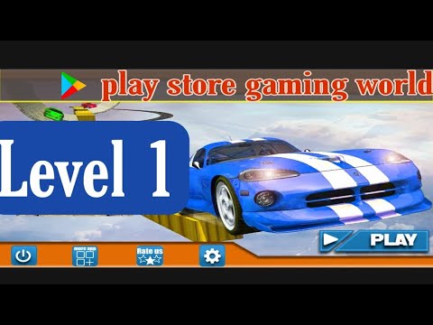 impossible car stunt game video tracks car mountain climb stunts Racing || level-1 || #cargame