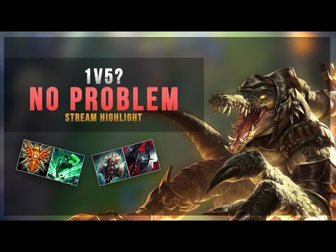 RENEKTON GOD 1v5?!? NO PROBLEM! - SoloRenektonOnly LoL Highlights #1