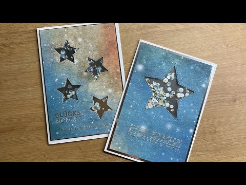 ✨#Shakercard #Schüttelkarte #Papperblock Action Sterne #Sternenkarte #Gutscheinkarte #Actionstanze ✨