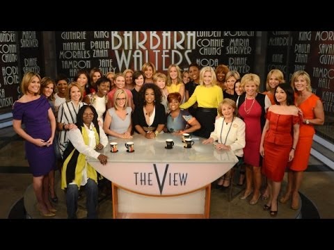 Barbara Walters Last The View Oprah Surprise +many stars