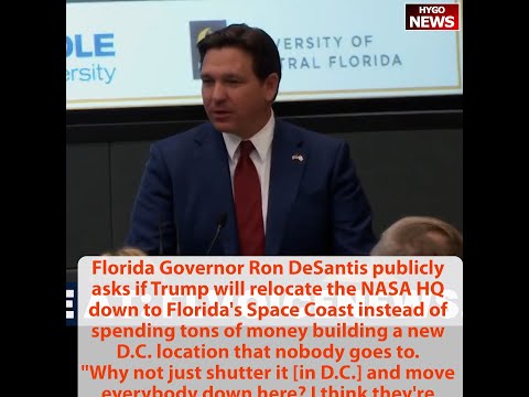 Ron DeSantis asks relocate NASA HQ down to Florida; Elon Musk's Community Notes model far superior